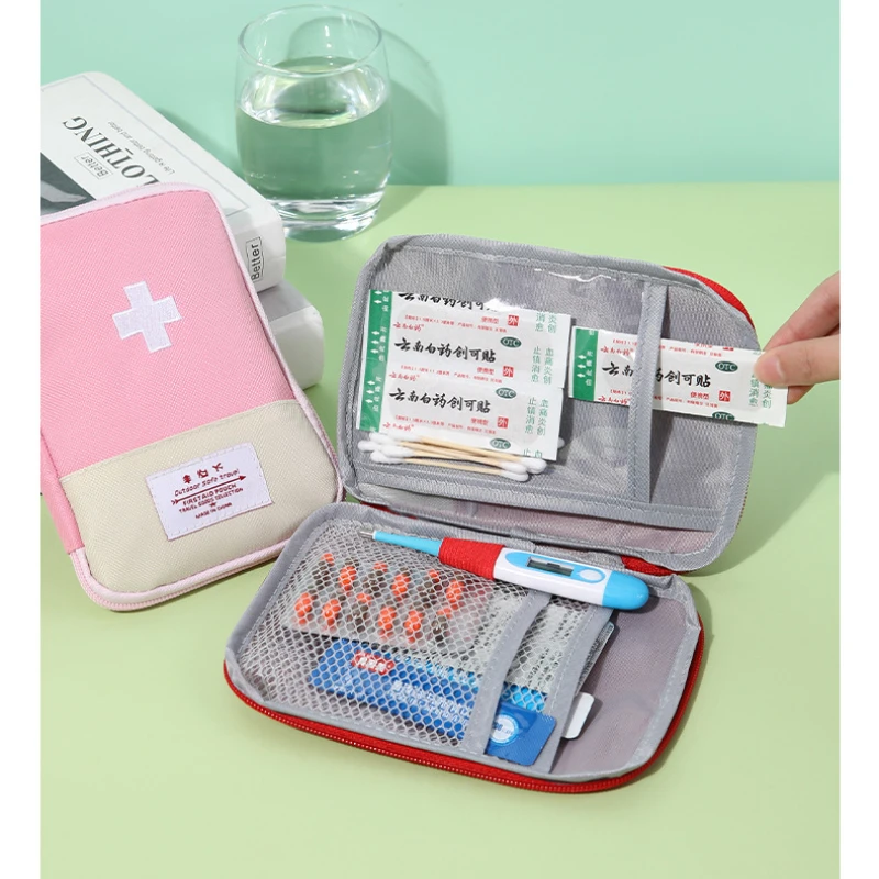 

Portable Mini Medical Bag Emergency First Aid Kit Travel Household Pill Storage Pouch Outdoor Carry Medicine Organizer