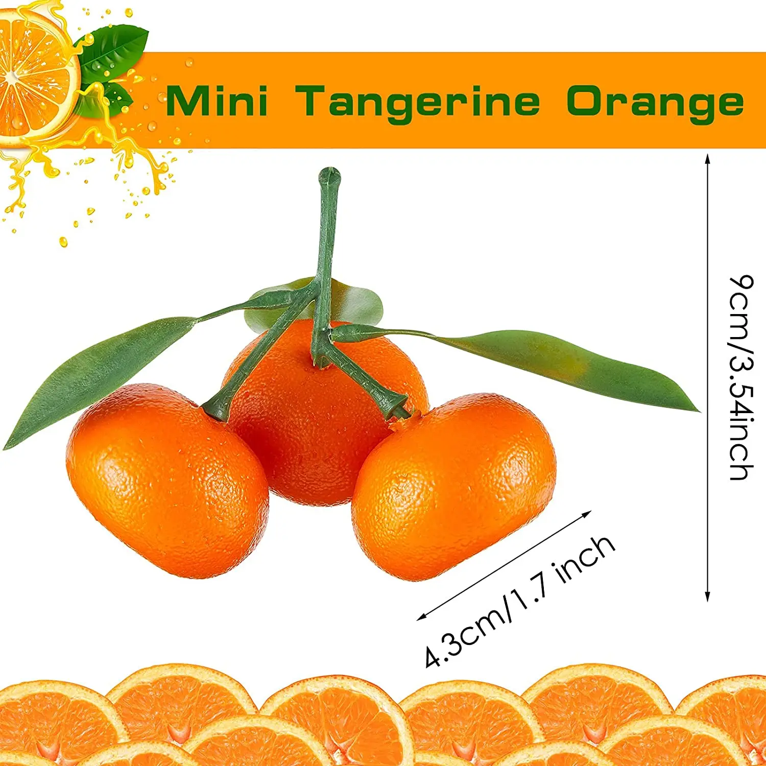 Artificial Tangerine Decoration Simulation Fruit Foam Models Oranges Model For Diy Wedding Simulation Tree Decoration