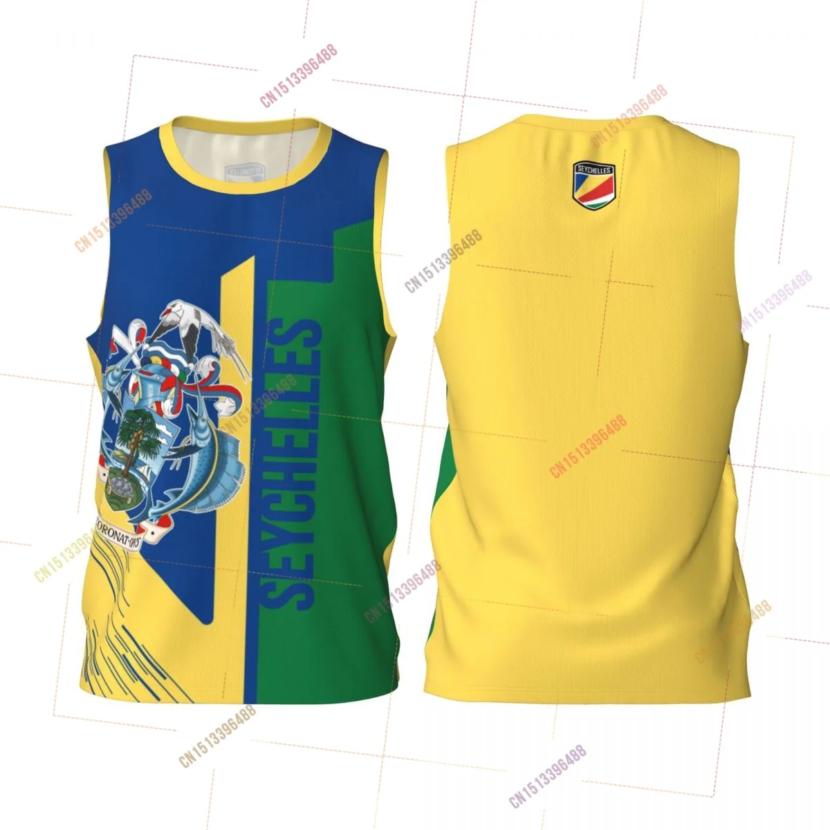 2027 Seychelles 3D Flag Sports T-shirts Men Clothing Breathable For Basketball Running Fitness T shirt