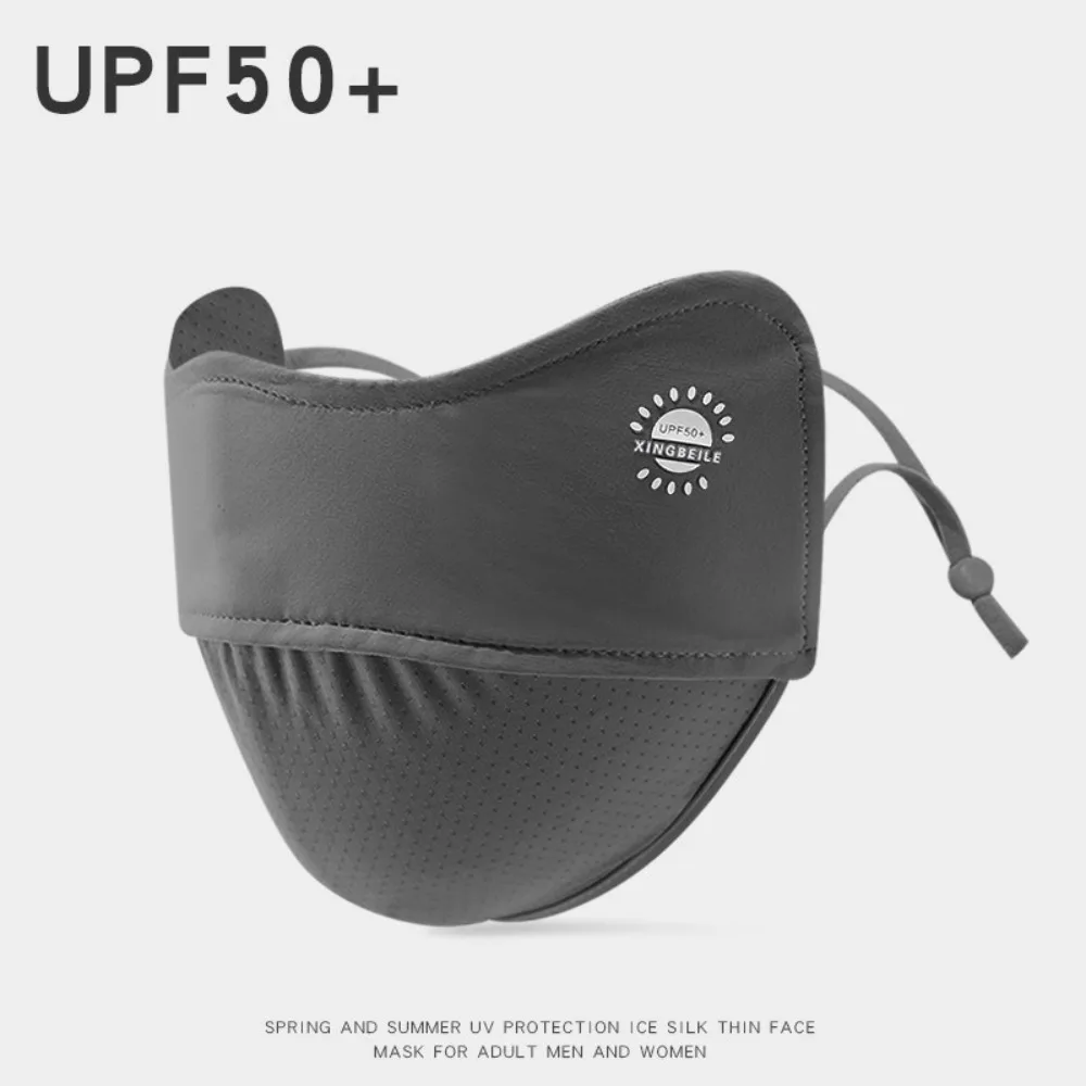 New Breathable Ice Silk Mask Anti-UV Dustproof Riding Face Mask Washable Mesh Face Cover Scarf Gift