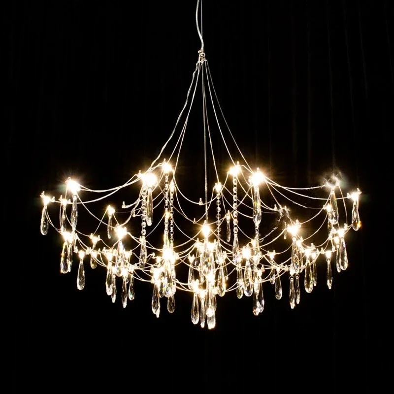 Italian living room dining room crystal chandelier minimalist modern room apartment bedroom starry sky chandelier