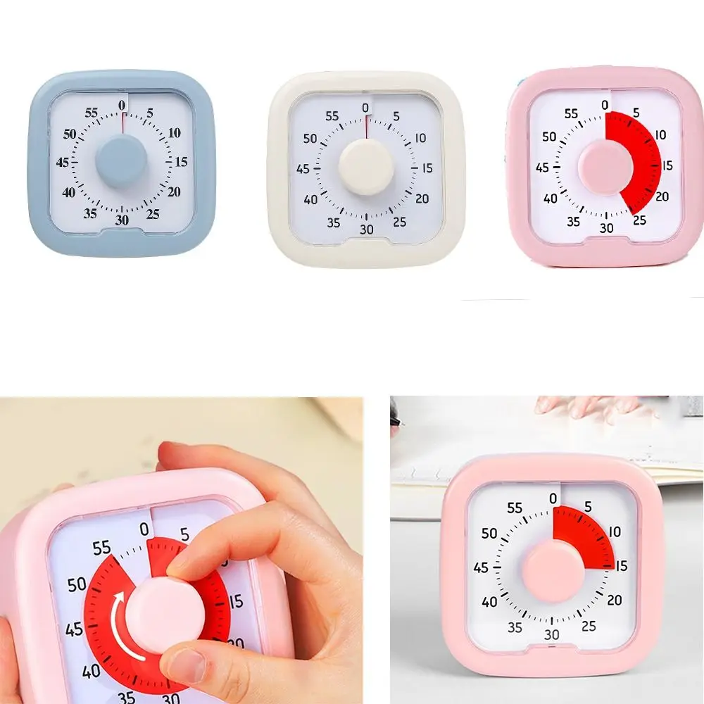 Silent Visual Timer 60-Minute Stopwatch Alarm Clock Countdown Timer Visualization with Stand Kitchen Cooking Timer Indoor