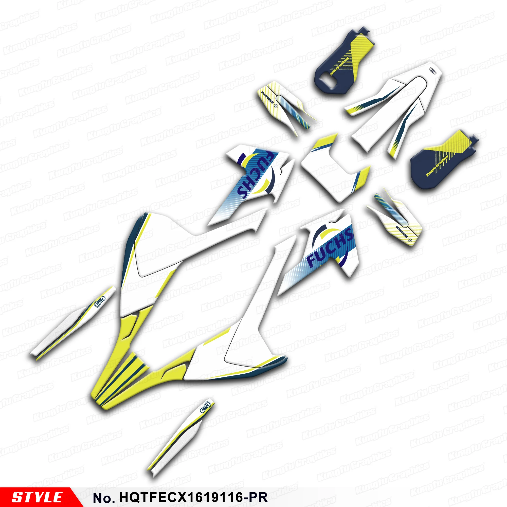 

JY RACING Racing Graphics Sticker Kit for Husqvarna TE FE TC FC 125~501 TX FX FS450 2017 2018 2019，Decorative, HQTFECX1619116-PR