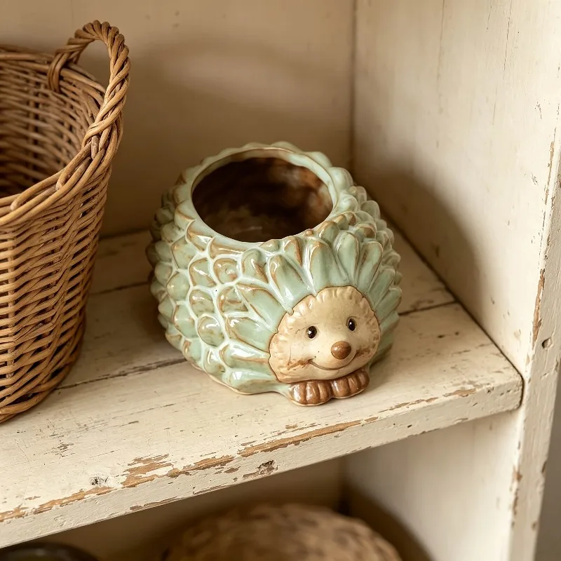 Resin silicone mold, hedgehog relief storage jar silicone mold, atmosphere decoration container, DIY shaping mold - view 3