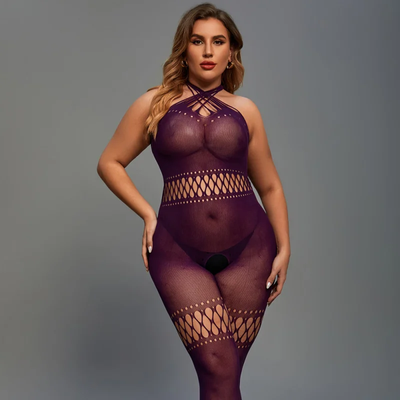 

Нижнее белье больших размеров, прозрачный комбинезон для ролевых игр, эротическая сетчатая одежда больших размеров для полных девочек