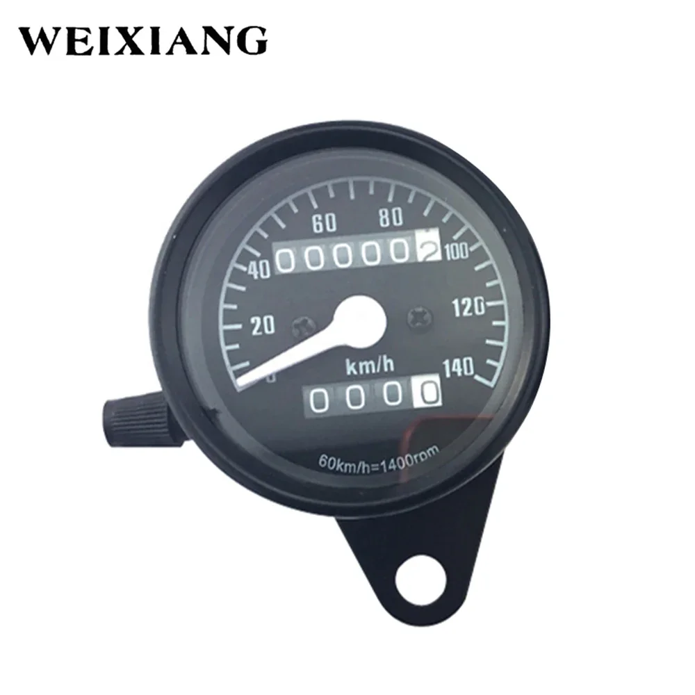 1400RPM Universal Motorcycle Odometer Tacho Gauge Tachometer Meter 0-140km/h 12V For Motorcross Dirt Pit Bike ATVs