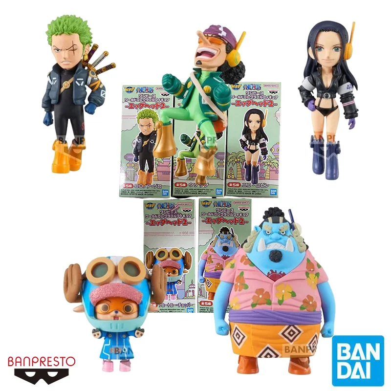

BANDAI BANPRESTO WCF Egghead 2 Zoro-Usopp-Robin-Chopper-Jinbe A Full Set Action Figures ONE PIECE Anime Plastic Model KIt