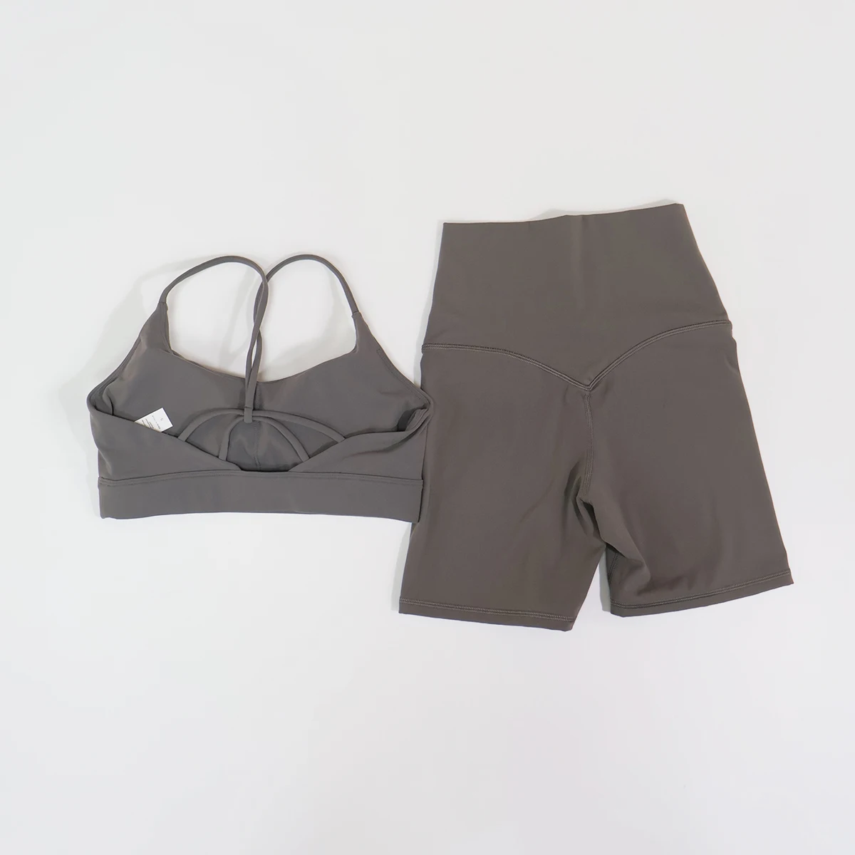 Sommer 2-teiliges Damen-Sportset mit überkreuztem Rücken, bequeme Yoga- und Fitnesskleidung, Sportbekleidung, BH und Trainingskleidungsset – Detail 15