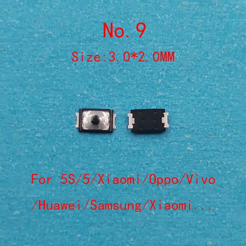 50pcs 3*2/2.8*1.9/2.6*1.6 MM Inner Power Button Control For Samsung Huawei Xiaomi OPPO Vivo Moto IPhone IPad Honor Volume Switch