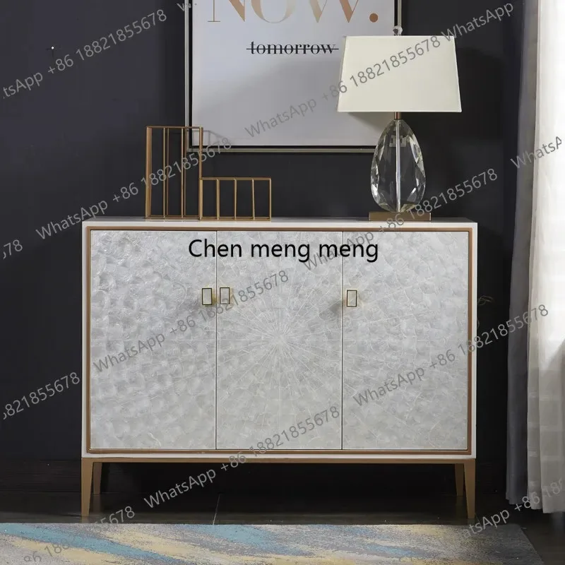 RR Entrance solid wood shell cabinet entrance partition modern simple foyer entrance shoe cabinet marble slate