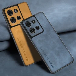 For Motorola Moto G75 Case Luxury PU Leather Phone Case For Motorola G75 5G Back Cover Matte Silicone Shockproof Full Protection