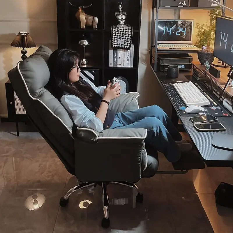 For Computer Chair Home Lifting Backrest Recumbable Office Sofa Seat Sedentary Boss Chair E-sports