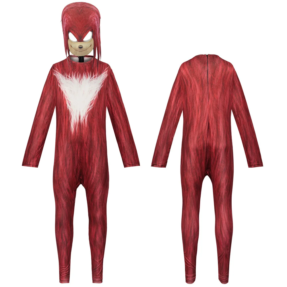 Jumpsuit Cosplay Halloween Kinderfeest Carnaval Anime Spelkleding met masker