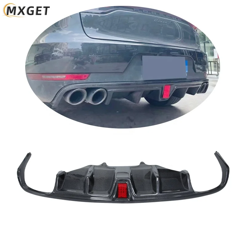 For 2011-21 years Porsche Macan carbon fiber rear lip with lamp  spoiler  