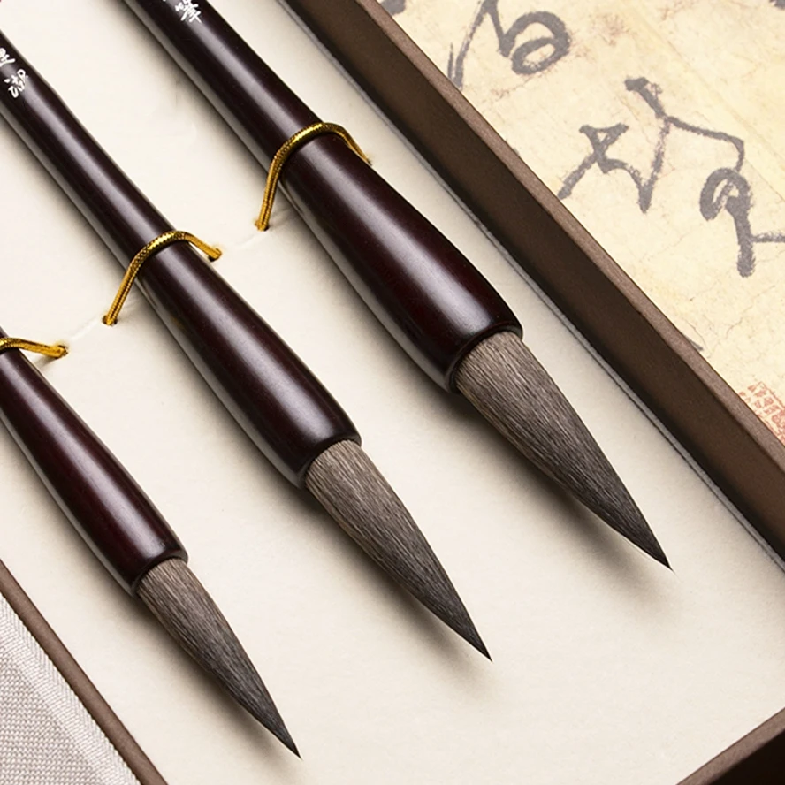 Professional Chinese Sumi-e Brush Size Large | 100% Natural Premium Rat whisker Hair for Ink Painting | Artist Grade Calligraphy
