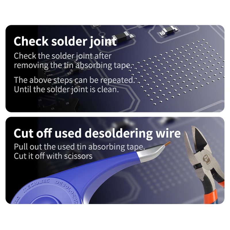 メカニック SR20 はんだ除去線 1.0/1.5/2.0/2.5/3.0/3.5 ミリメートル溶接はんだリムーバー芯吸盤編組 BGA はんだ付け修復ツール