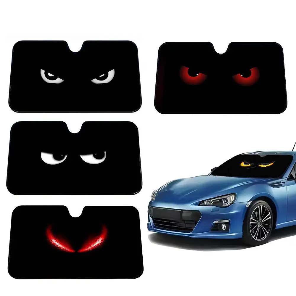 

Cartoon angry eyes Heated Windshield Sunshade Car Window Windscreen Cover Sun Shade Auto Sun Visor Car-covers