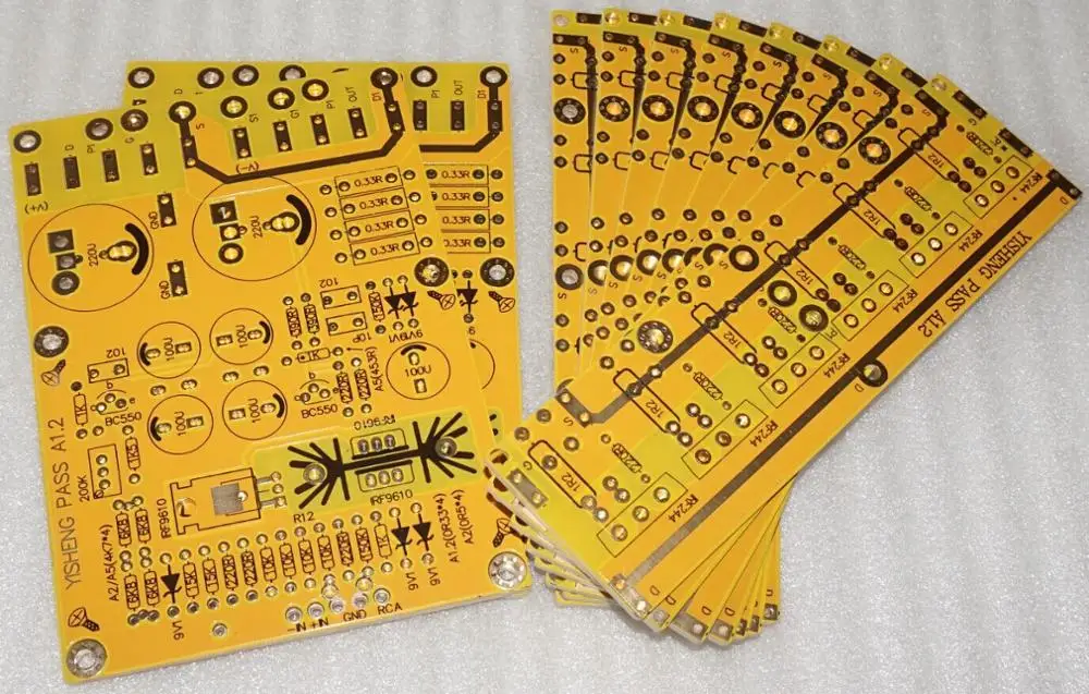 PASS A2/A1.2 single-ended class A power amplifier PCB (a set of 10 sheets)