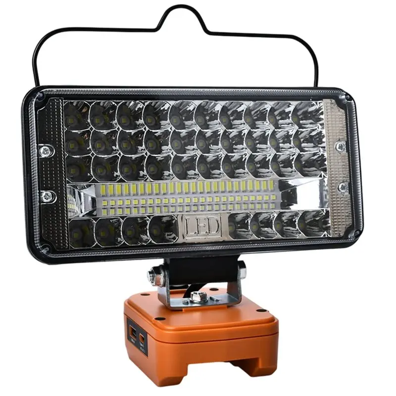[NEW!A08R】 Led Light For Worx 20V 4-Pin Battery 7 Inch Type-C Spotlight Outdoor Work Fish Work Light Handheld Emergency Tool Lam