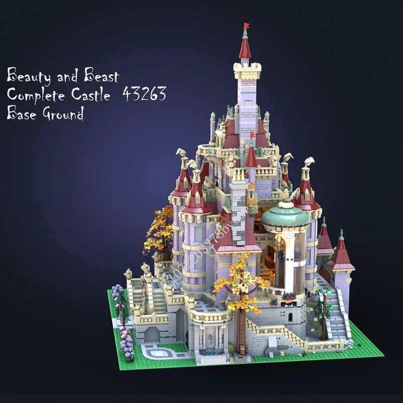 9469PCS Beauty and Beast Castle MOC Creative street view Model Building Blocks Architecture DIY Assembly Model Toys Ages view 3