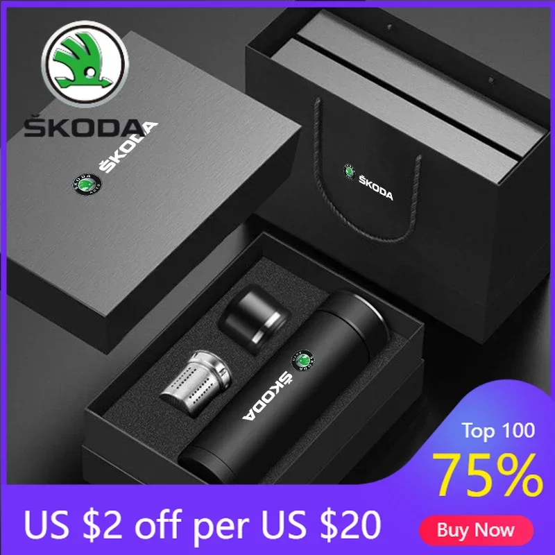 

2026 Hot Smart Thermos Mug With Temperature Display For Skoda Octavia A5 Superb Old Febia Roomster 2013 2005-2008 Rapid Roomster