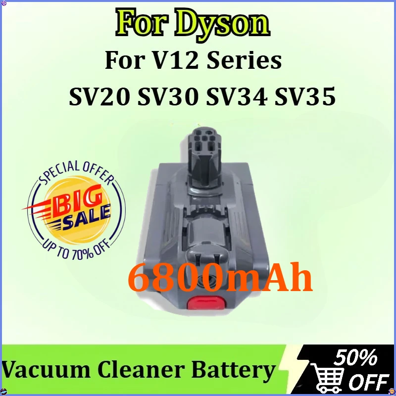 

For Dyson V12 Series SV20 SV30 SV34 SV35 Replacement Battery Vacuum Cleaner Battery New 25.2V 6.8Ah