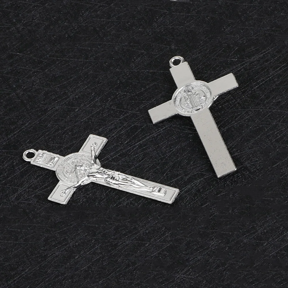 Diyalo 10pcs st. Benedict Exorzismus Kruzifix Kreuz Anhänger katholischer religiöser Heiliger handgemachtes Gebet – Detail 9