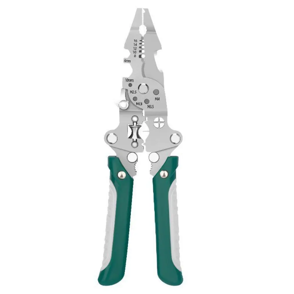 Multifunctional Wire Stripping Pliers Folding Electrician Tool Cable Cutter Wire Tester Handy Portable Repair Equipment