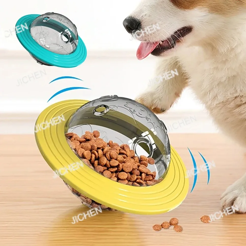 Игрушка для собак НЛО, дырявая еда для домашних животных, мяч, летающий диск «два в одном», интерактивная игрушка для улучшения IQ, игрушки для маленьких, средних и больших собак, товары для домашних животных Игрушка для собак НЛО, дырявая еда для домашних животных, мяч, летающий диск «два в одном», интерактивная игрушка для улучшения IQ, игрушки для маленьких, средних и больших собак, товары для домашних животных