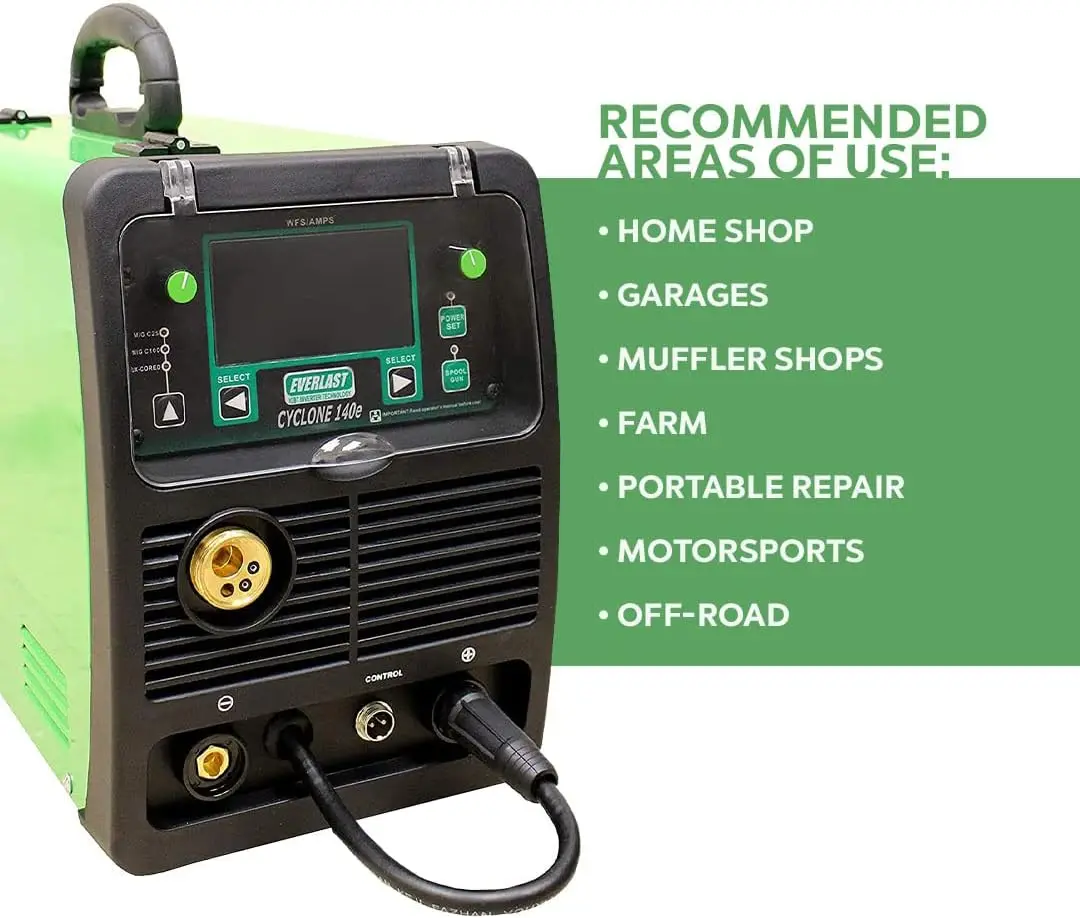 Cyclone 140E Mig Welder 110 Volts Flux Core Capable 140 Amp