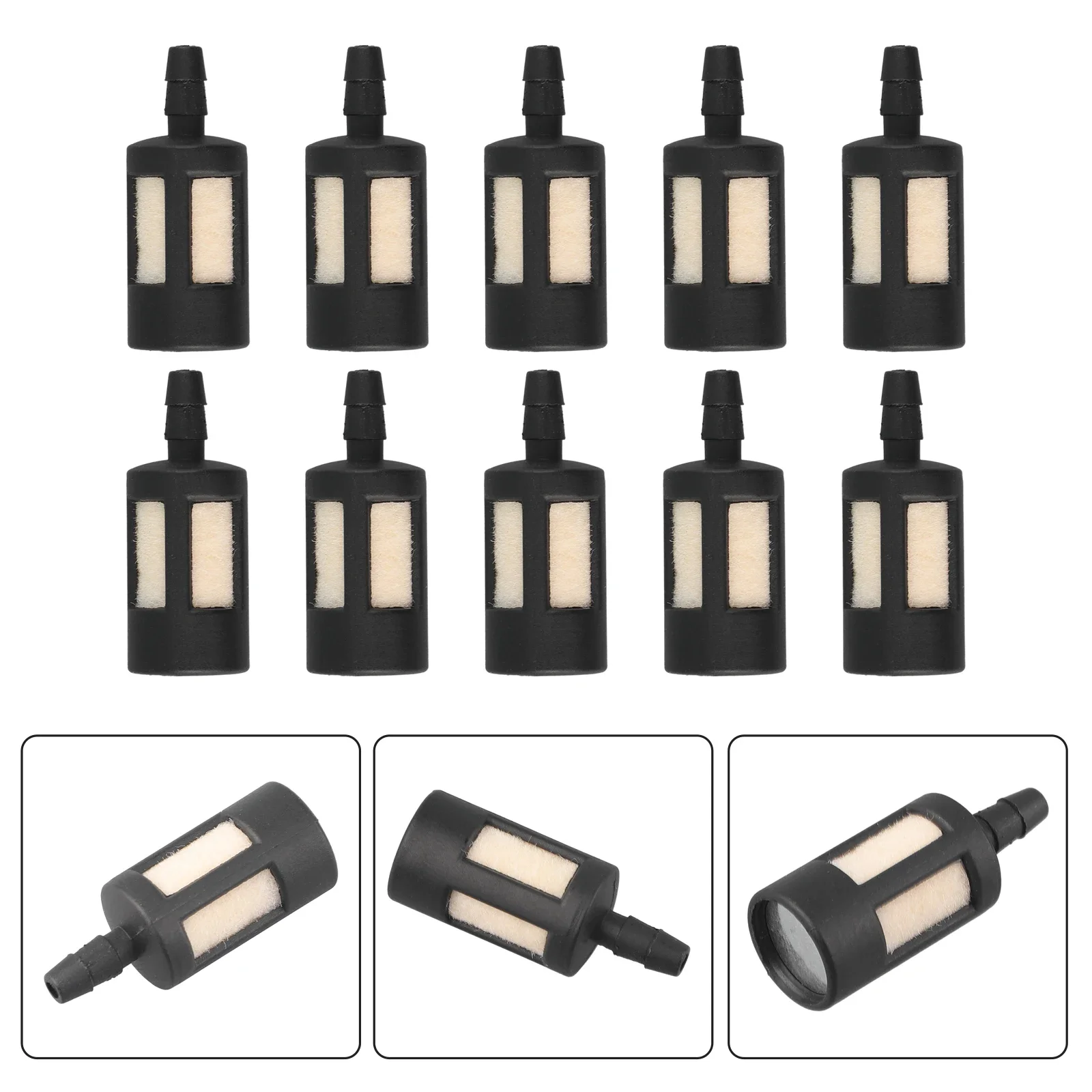 10PCS Fuel Filters For General Use In Garden Machinery Compatible With 1/8 Inch ID Fuel Line For Chainsaws And Grass Trimmers