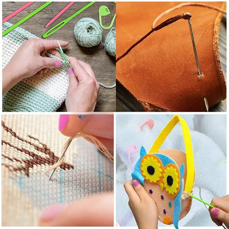 26Pcs Sewing Knitting Kits with Blunt Needles & Markers