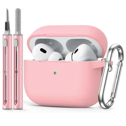 AirPods Pro 2nd/1st Gen Case Cover (2023/2022/2019) with Cleaner Kit,Soft Silicone Protective Cover for Apple AirPod Pro 2 Gener