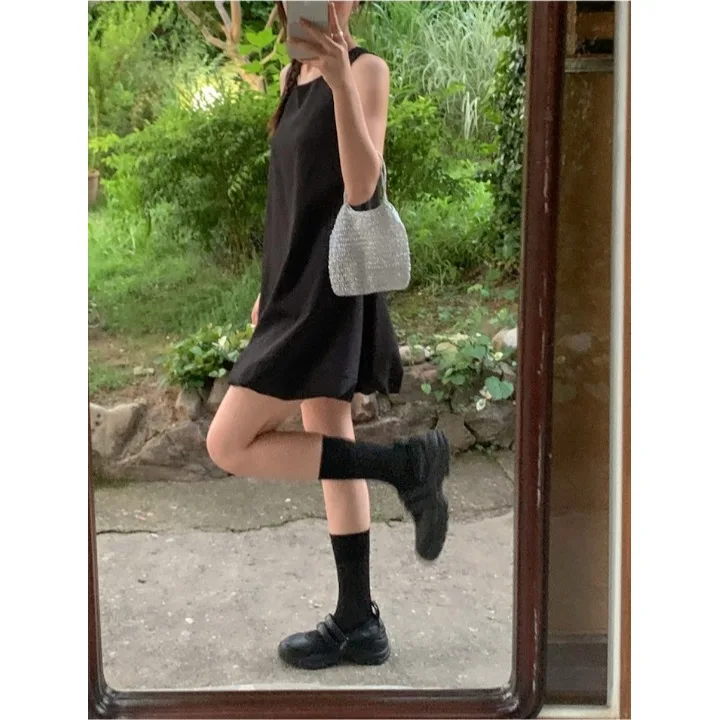 Ele été nouveau Sle Svel rond Ne Midi Dr bouton de fleur taille haute fibre de Polyester 8-29 ans femmes Dr