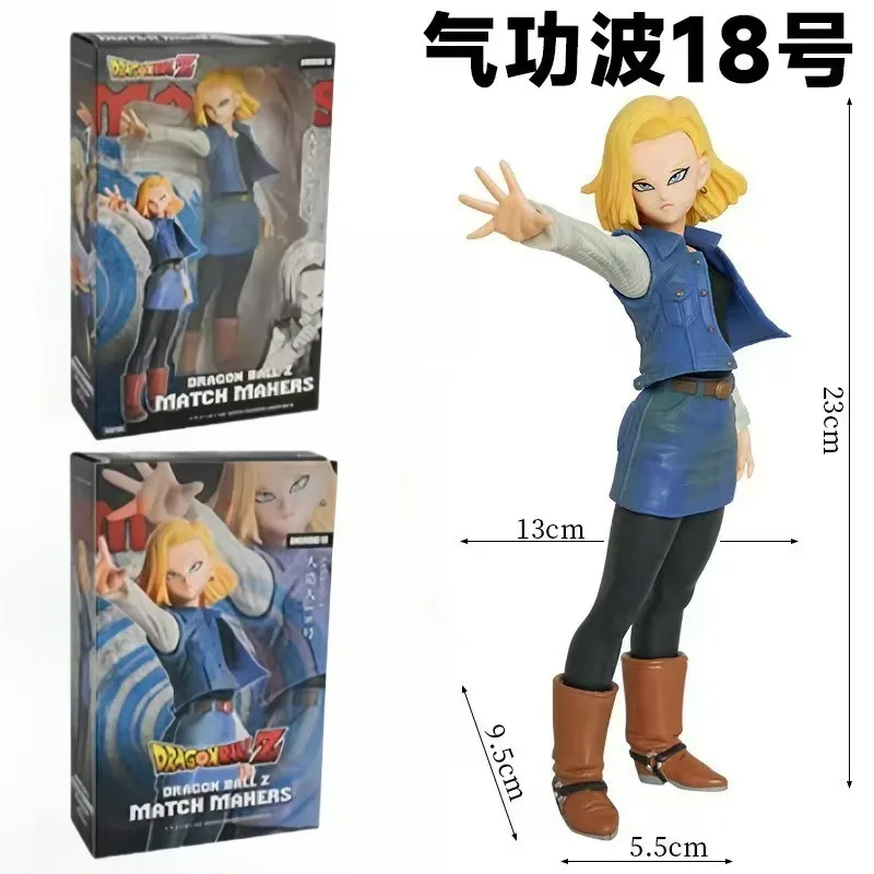 23CM Bandai Dragon Ball Anime Figure Android 18 Statue toys model Action Figures Desktop decoration Collection birthday Kid Gift