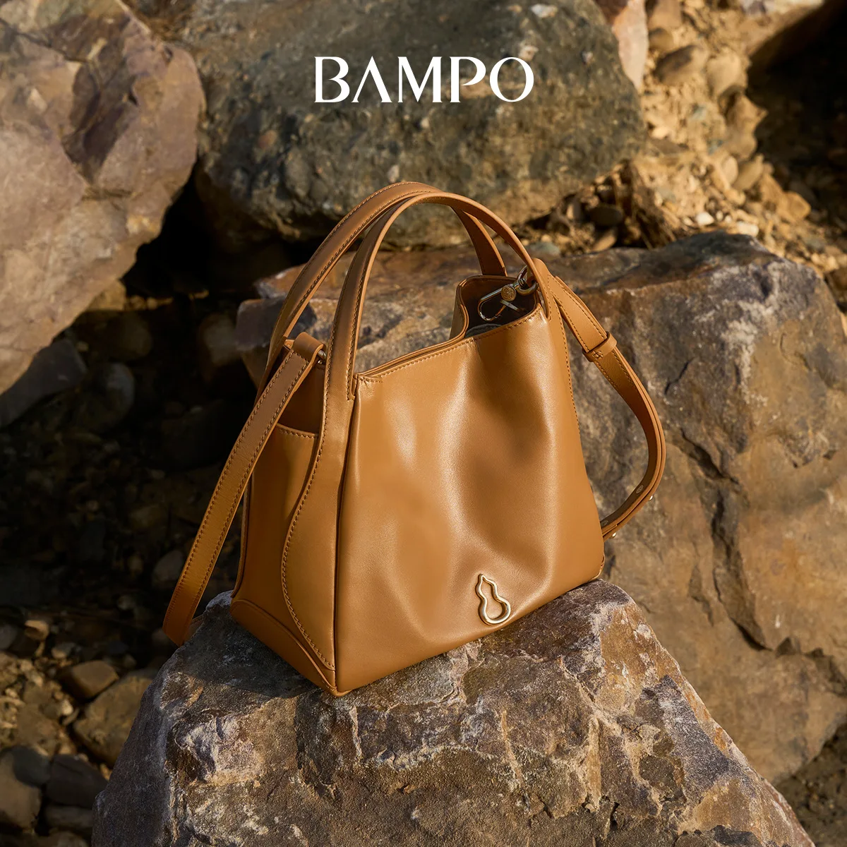 

BAMPO 2025 New Perfect Bag Top Grain Cowhide Shoulder Bag Large Capacity Handbag