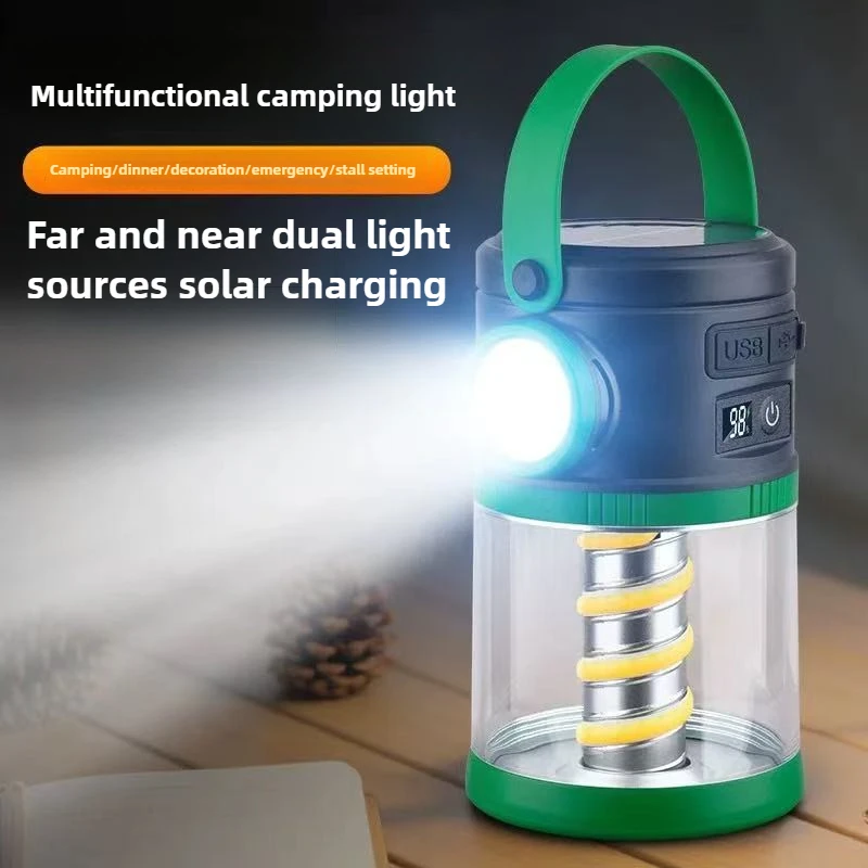 

Solar Tent Lanterns For Camping Solar & USB Rechargeable Camping Atmosphere Lamp Outdoor Tent Light