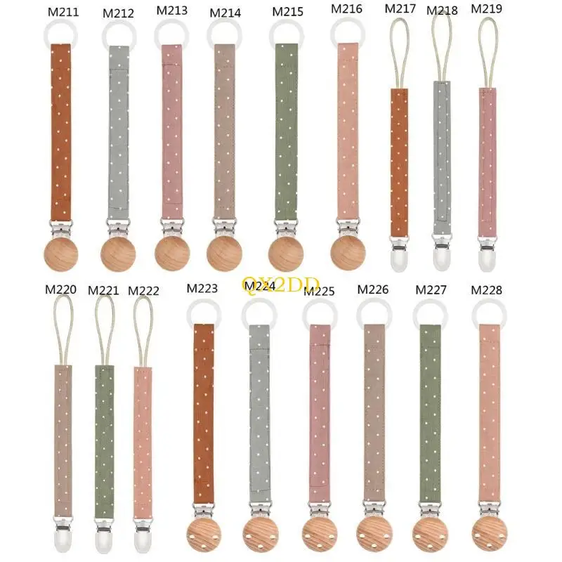 

QX2D BOHO Pacifier Держатели 18 цветов Dealers Baby Binkies клипы для мальчиков грильс прорезывание зубов в горошек для ремней