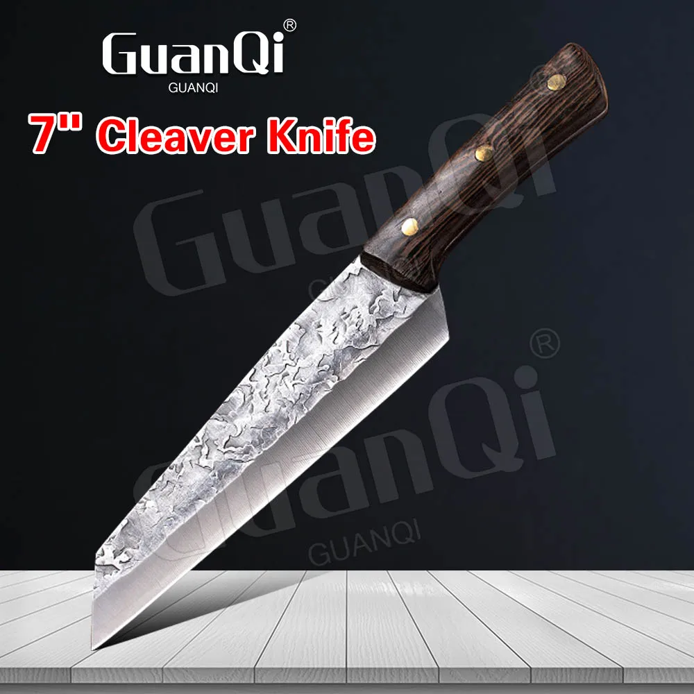 

7 Inch Forged Meat Cleaver Beef Knife Stainless Steel Kitchen Chef Knife Sharp Slicing Chopping Butcher Knife Cooking Tools