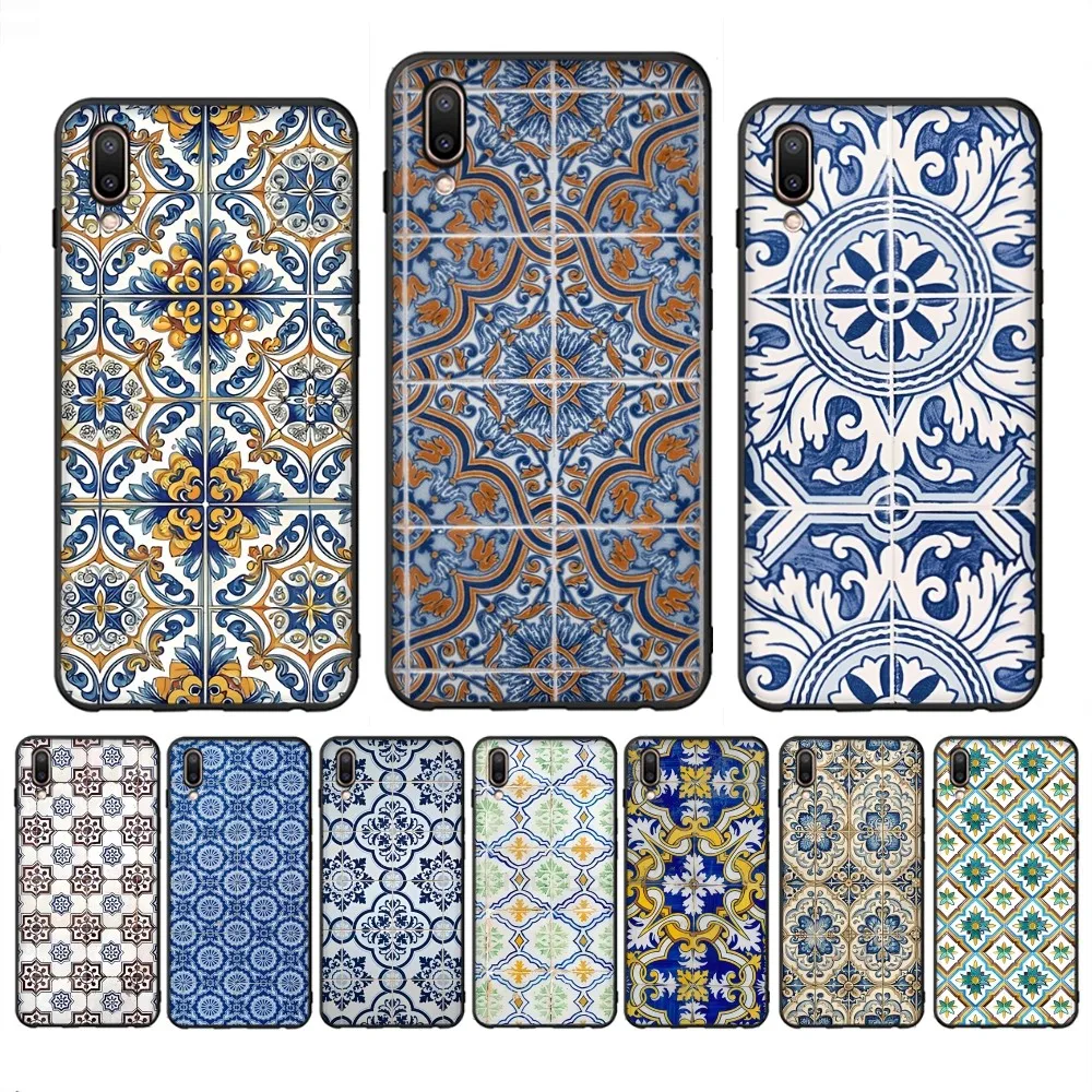 Portuguese Glazed Tiles Phone Case For Redmi Note 4 X 5 A 6 7 8 T 9 9S 10 11 11S 11Epro Poco M3 Pro