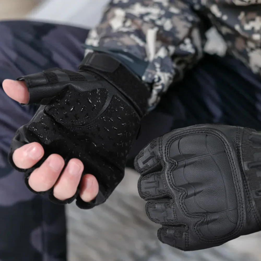 Half Finger Cycling Gloves Outdoor Tactical Men Women Sport Fishing Hunting Climbing Bike Non Slip Breathable Fingerless Mittens