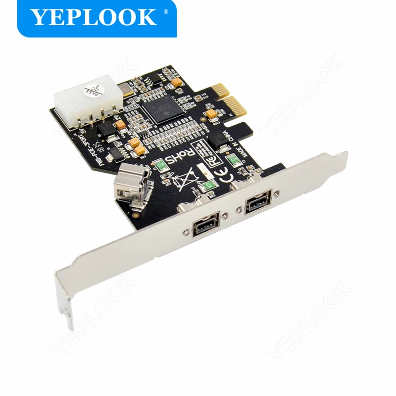 Imagem -03 - Pcie Portas 1394b 1394 Cartão Firewire 800 Pci-express x1 Placa Controladora ti Xio2213azay Chipconjunto para Câmera dv Captura de Vídeo hd