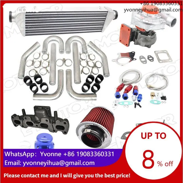 

Turbo Kit T3/T4 For Mazda 94-05 Miata 1.8L MX-5 NA8 NB IC PK WG BOV Manifold