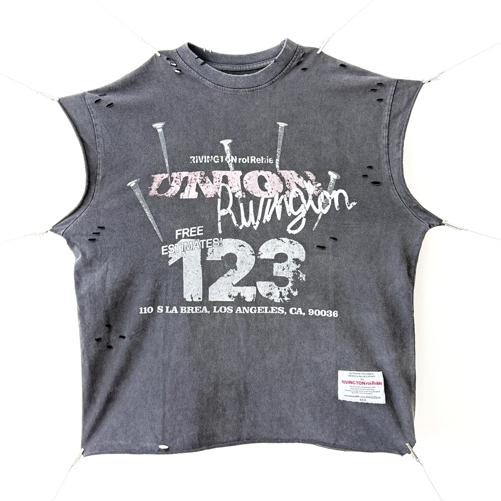 

Yao Fashion RRR123 Casual Trend Luxury Brand High Quality 1:1 Tops Tank Vest Men Tee Streetwear Baggy Vintage Vest For Men