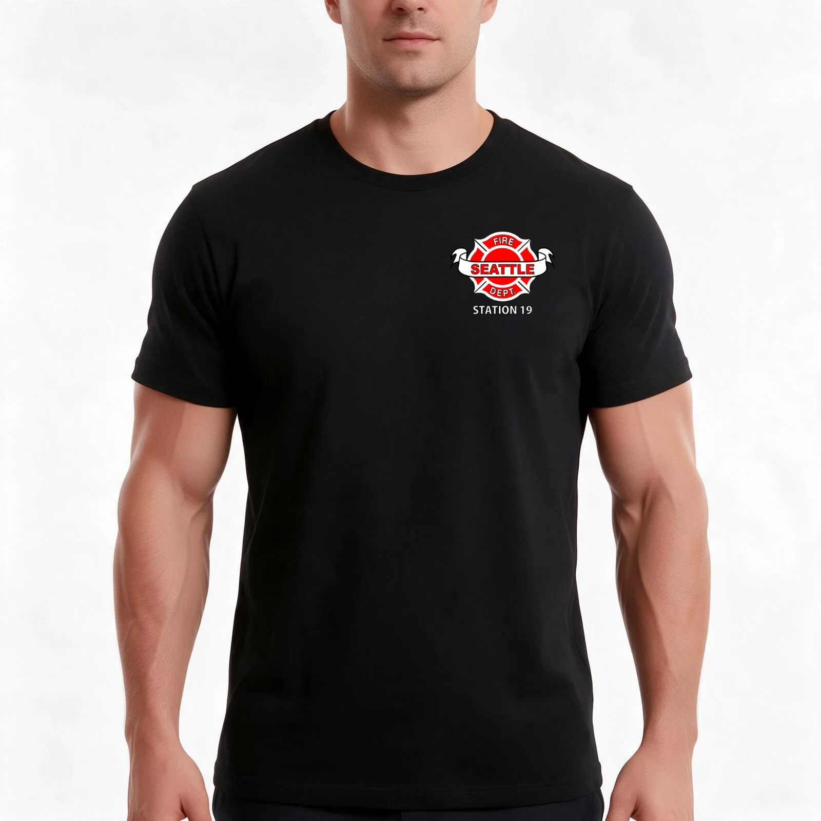 Station 19 Work Shirt T-Shirt, Summer Casual Cotton Tee, Oversized Streetwear Tops, Vintage Graphic Print, Unisex Men Women