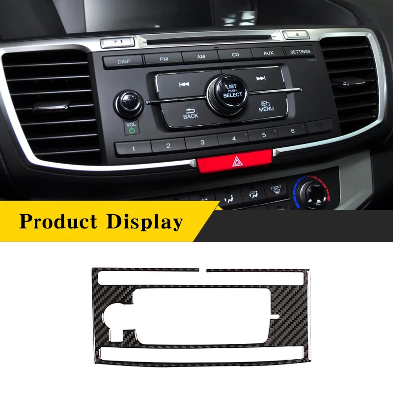 

For Honda Accord 9th 2013-2016 Real Soft Carbon Fiber Auto Central Control Volume Switch Sticker ​Trim Car Interior Accessories