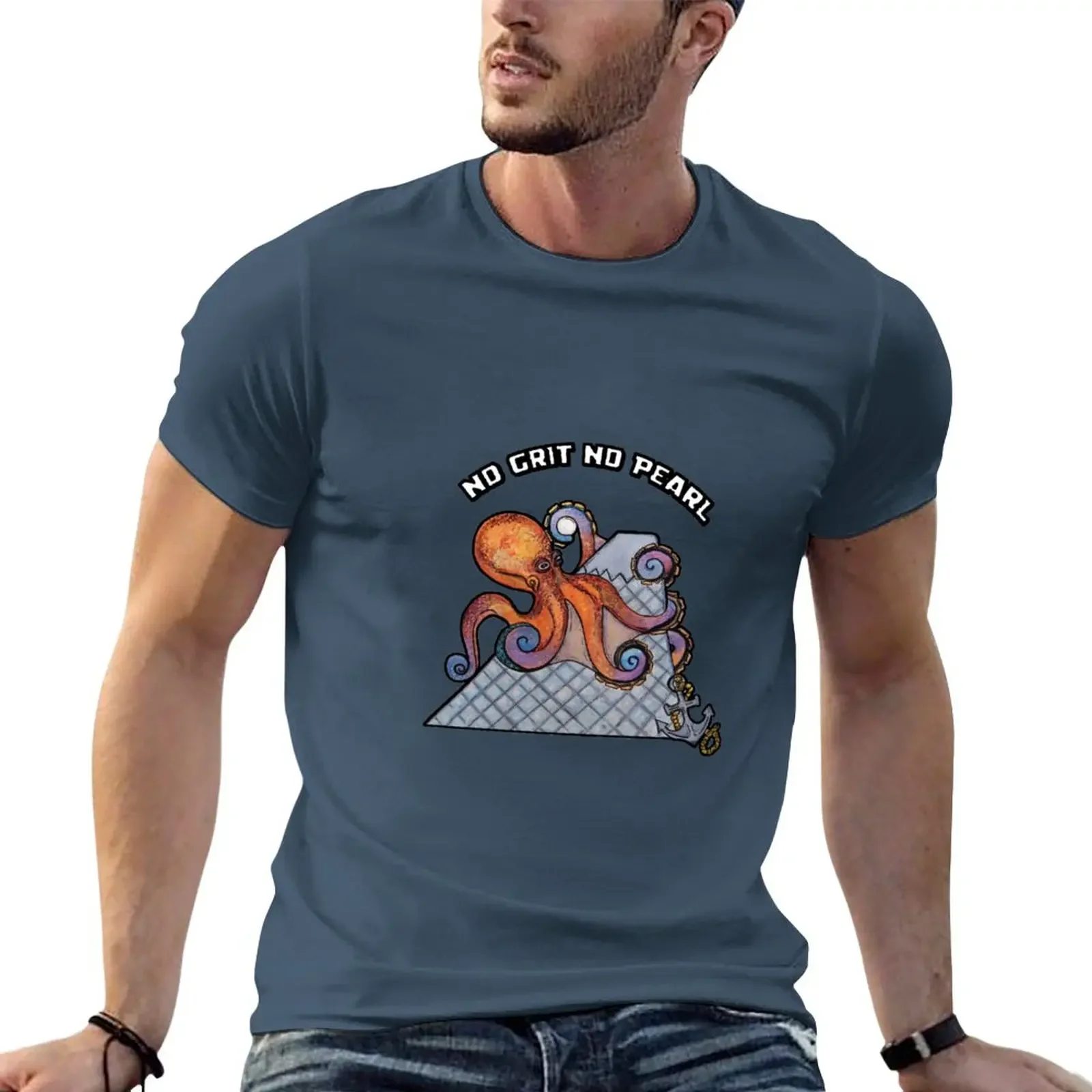 No Grit, No Pearl T-Shirt cute clothes graphics men clothings