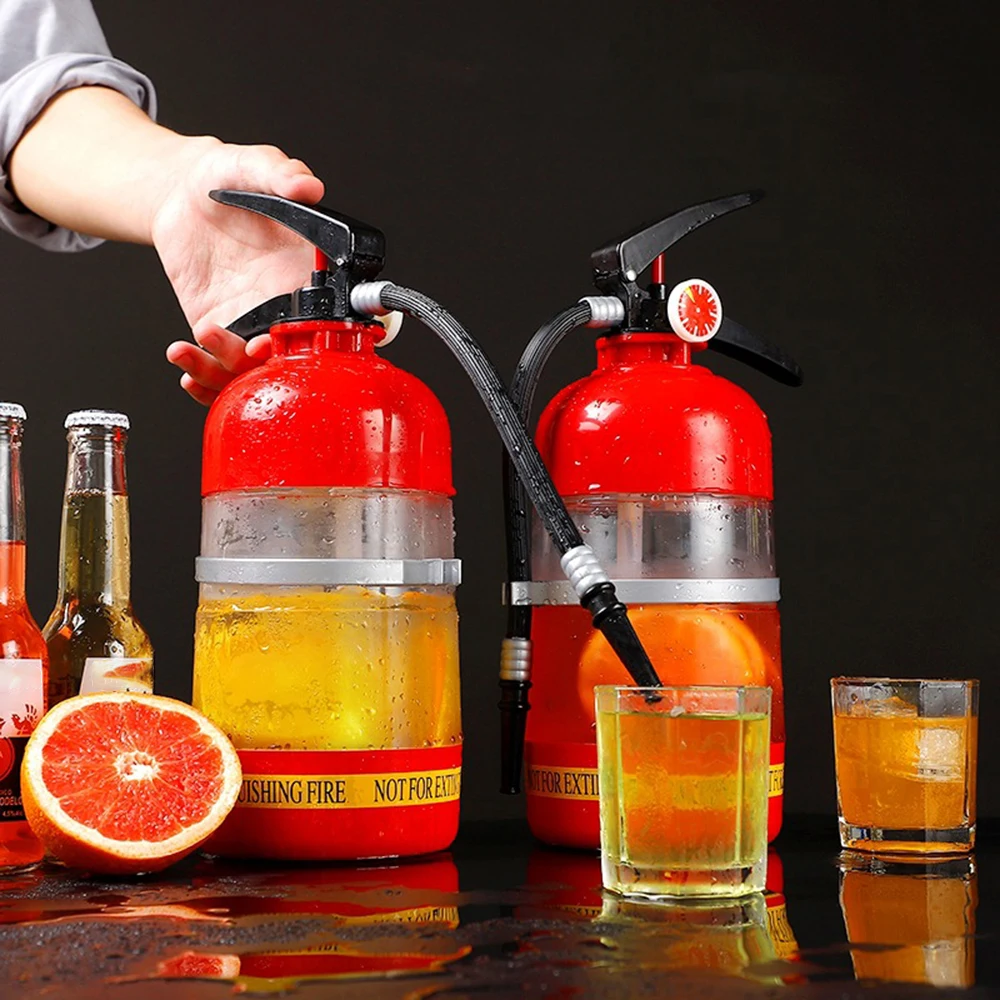 Dispensador de bebidas de vino de 1,5 l, extintor de incendios, vertedor, dispensador de cerveza para fiesta, bebidas, vino, espíritus, cerveza para fiesta, accesorio de Bar