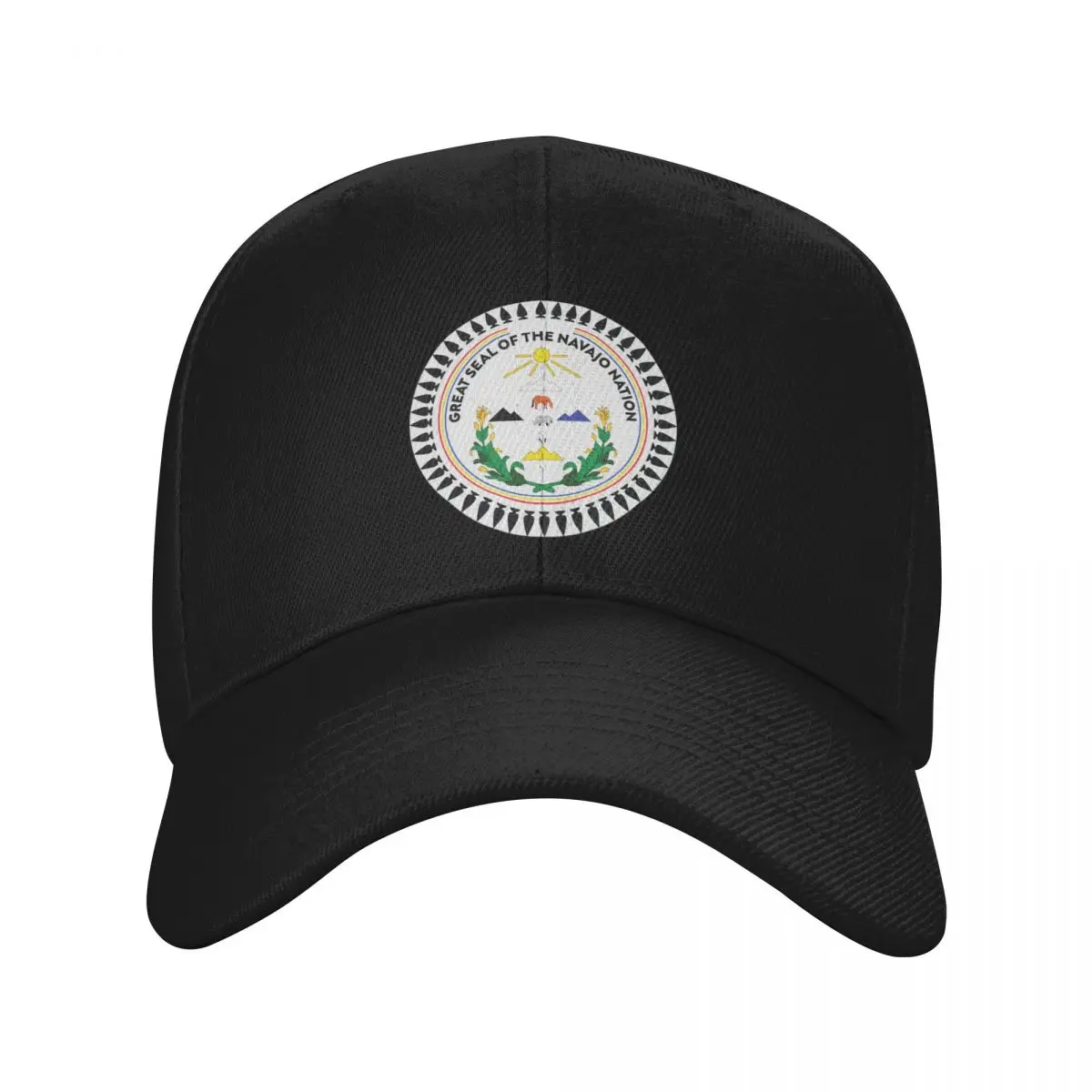 

navajo nation\t- navajo nation flag - great seal of the navajo nation Baseball Cap black hard hat Women's Beach Outlet Men's