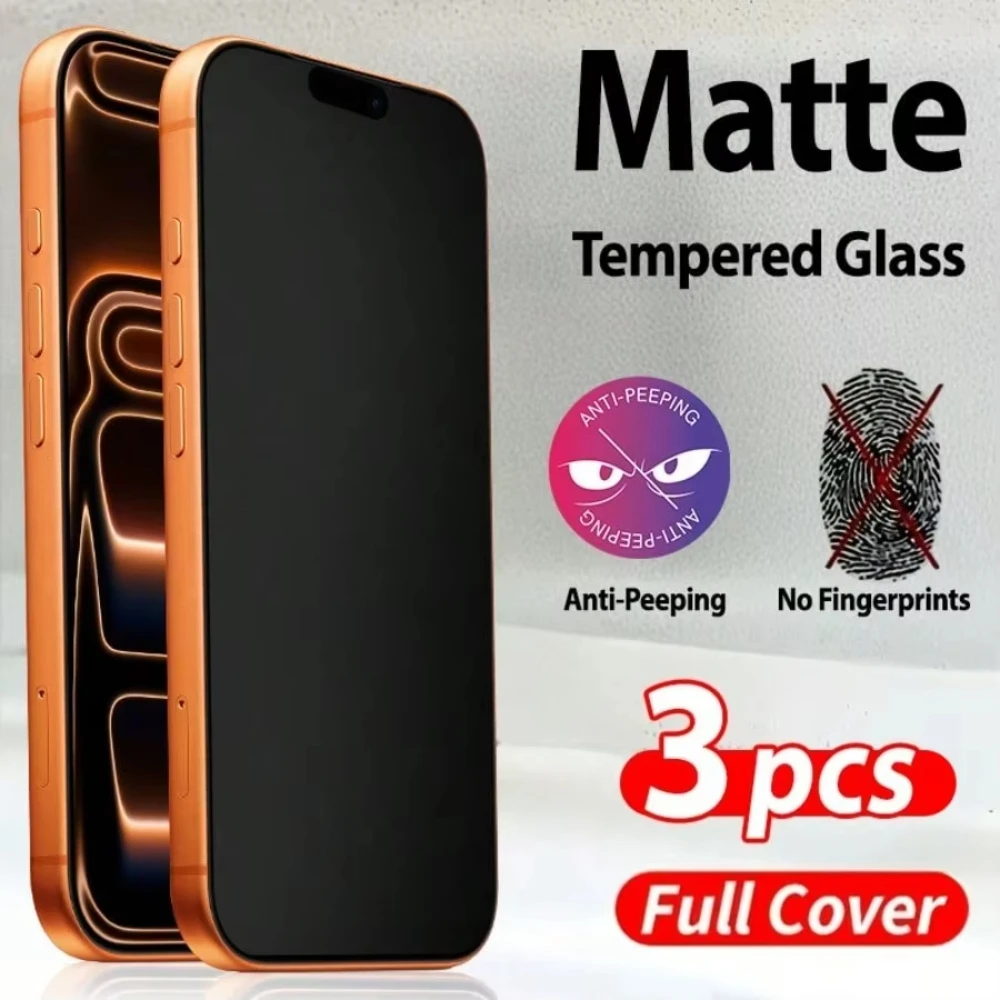 NNBILI 3 Stück Matt Anti-Spionage Gehärtetes Glas Displayschutzfolie für iPhone 17 Pro Max 16 15 14 13 12 11Pro Max 17Air 16e XS MAX
